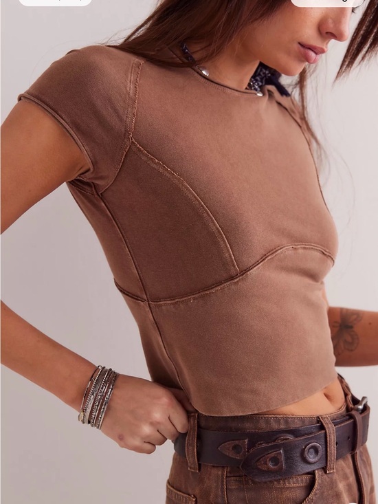 Free People Tops - We The Free Protagonist Cropped Cap Sleeve Tee
